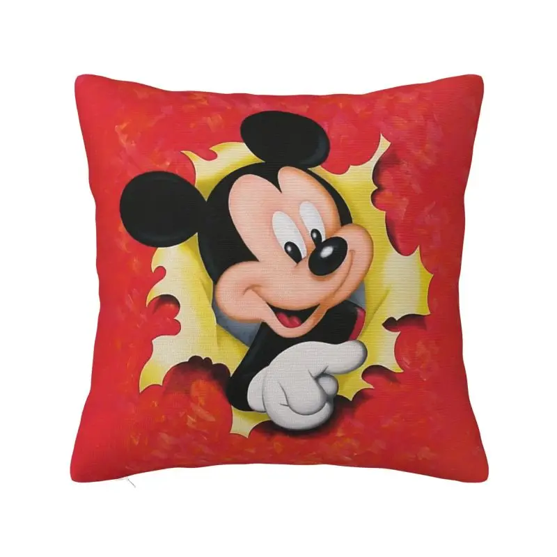 Custom Nordic Mickey Mouse Throw Pillow Covers Home Decor 3D Printed Sofa Cushion Cover Polyester Cozy Pillowcase Dakimakura