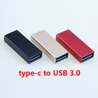 1Pcs Aluminum alloy high-speed USB 3.0 female to fast charging 3.1 interface type-c female OTG data adapter converter