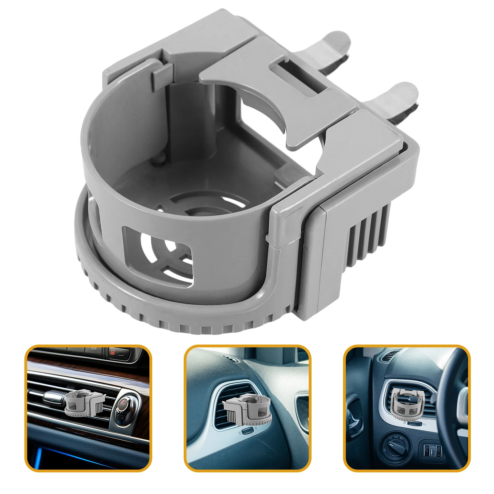 

Car Cup For Air Vent Outlet Universal Fit Easy Install No Tools Multi-Size Drink Bottle Mount Stable Automotive Coffee
