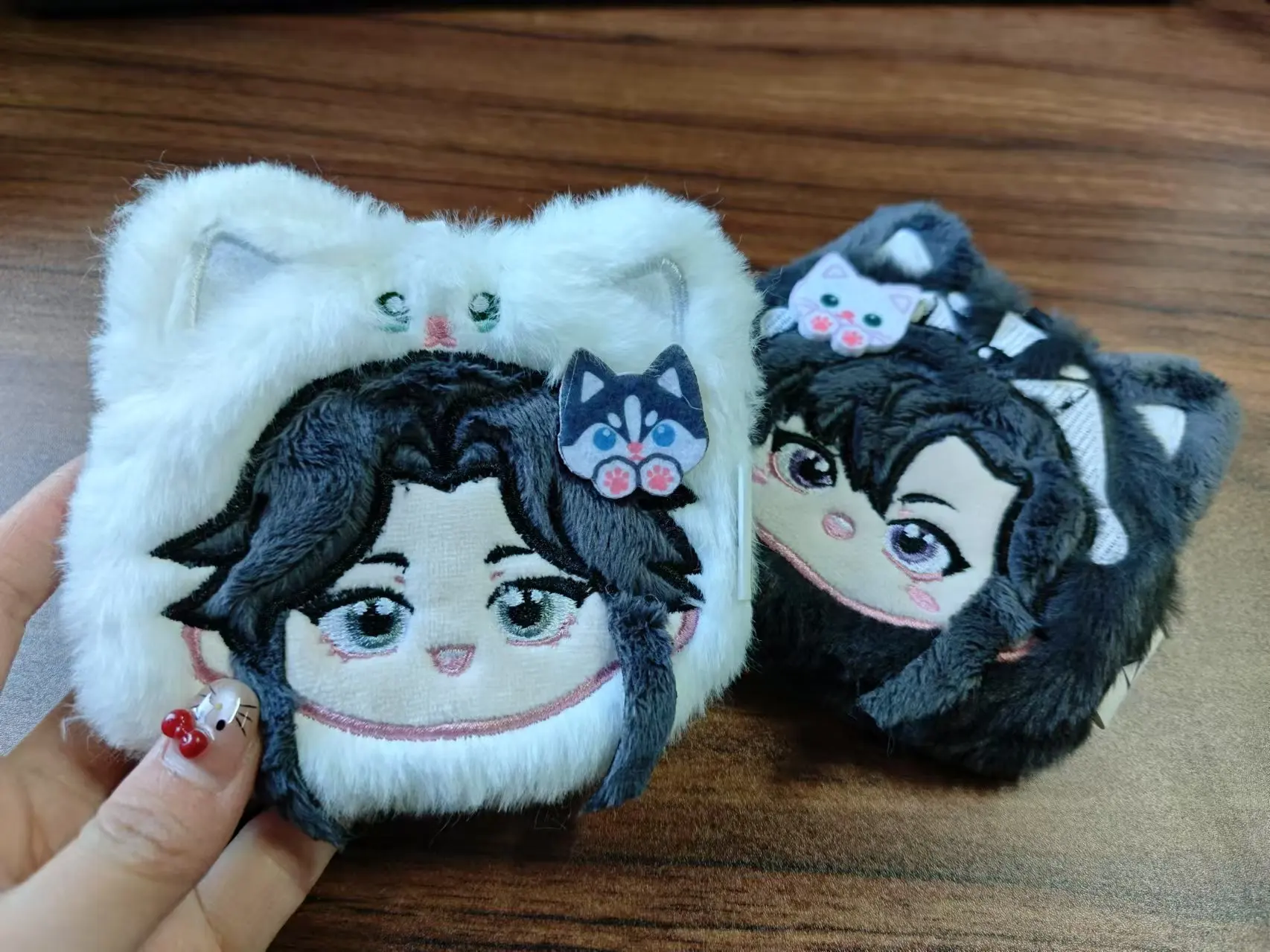 Anime The Husky and His White Cat Shizun Mo Ran Chu Wanning Cosplay Fluffy Coin Purse Cartoon Change Purses Pendant Xmas Gift
