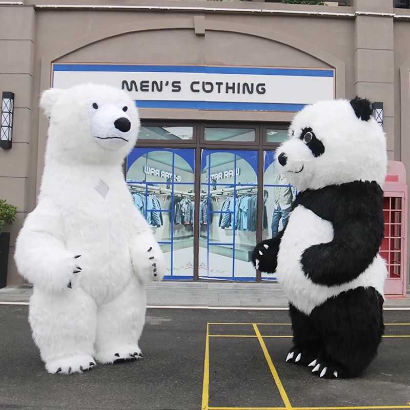 Inflatable panda puppet costumes perform koala Santa scenic spot promotion