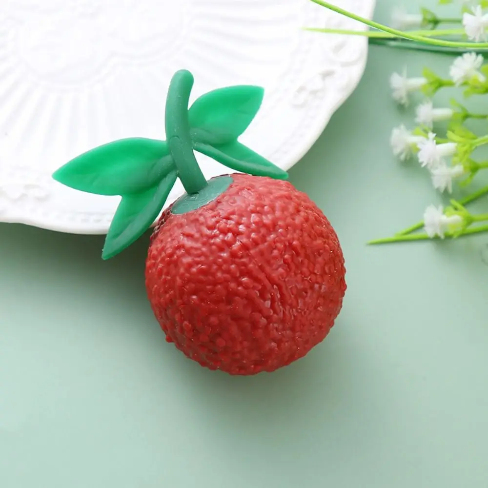 Giocattoli sensoriali Gomma fresca Spremere Fidget Reliever Yangmei Spiedini Spremere Simulazione Shapeable Frutta Pizzico Giocattoli
