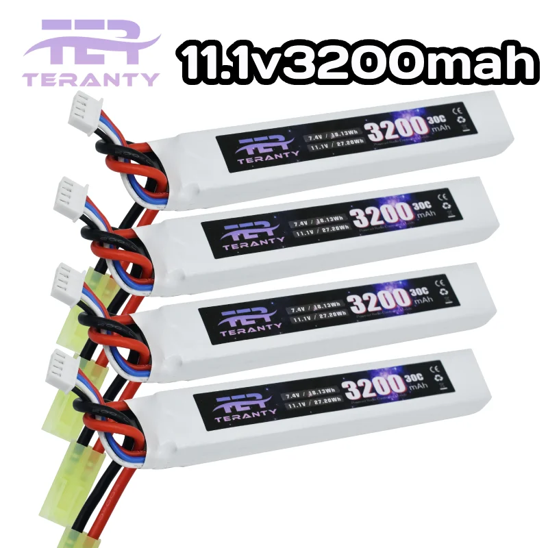 For Water Gun Battery 11.1V 3S 3200mah 30C LiPo battery Small Green Tamiya Airsoft BB Air Pistol Electric GUN Toy Parts