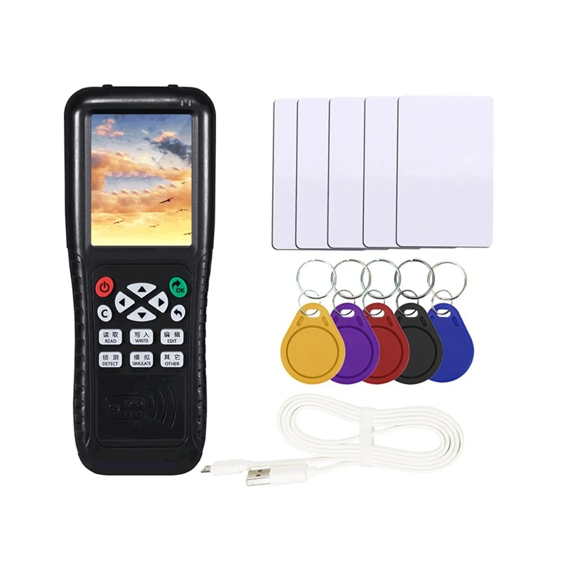 RFID Copier With Full Decode Function Smart Card Key NFC IC ID Duplicator Reader Writer (UID Key T5577 Card)