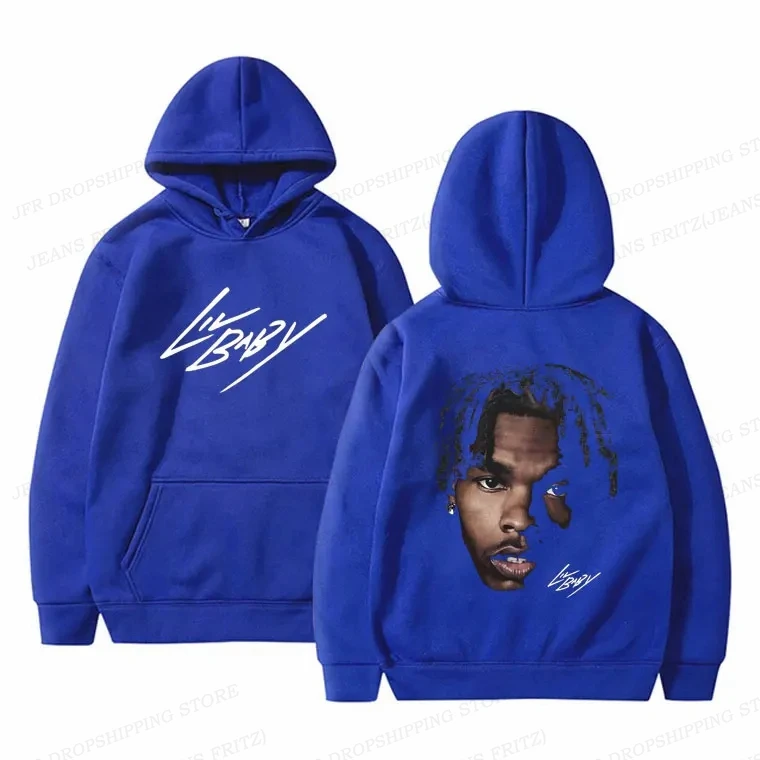 Hip Hop Rapper Lil Baby Hoodies Men Women Fashion Oversized Hoodie Kids Coats Women Sweats Womens Clothing Music Album Tracksuit