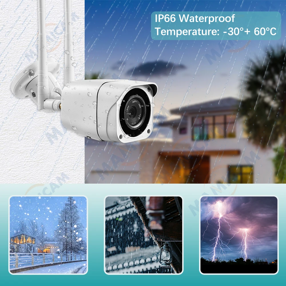 3G 4G Camera Sim Card 5MP WIFI Surveillance Cameras Security Protection CCTV Outdoor Metal Shell IP67 Two Way Audio Camhipro