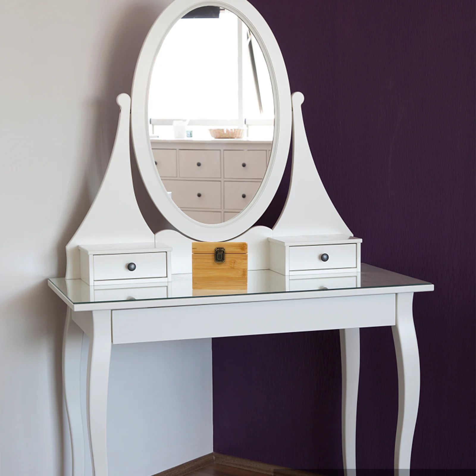 

Bamboo Jewelry Box Storage Organizer For Necklace Bracelet Watch Earring Hairpin Brooch Gift Case Holder Container