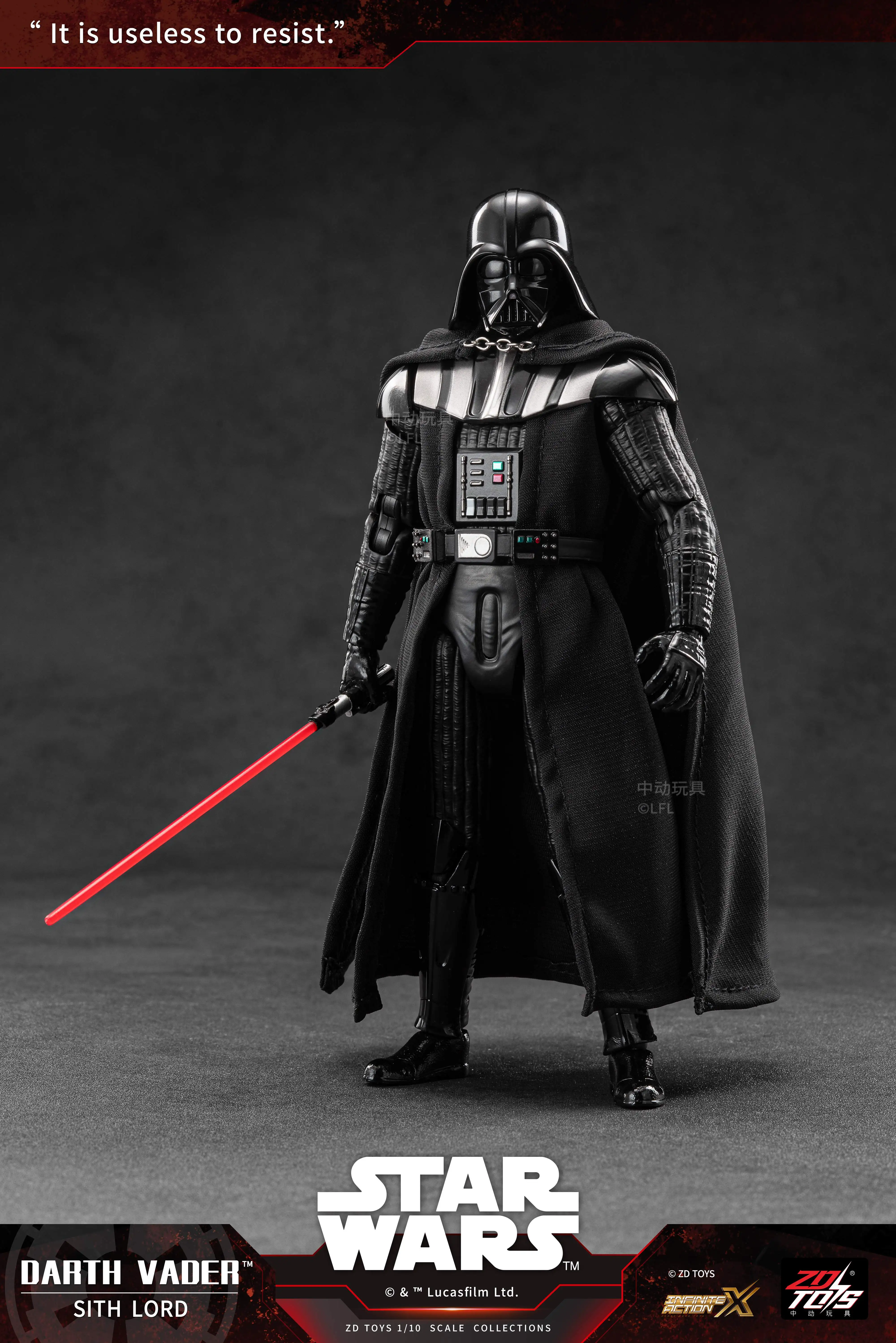 New ZD Toys 1/10 Star Wars The Mandalorian Grogu Luke Skywalker Darth Vader Storm Trooper Action Figures Anime Model Movable Toy view 3