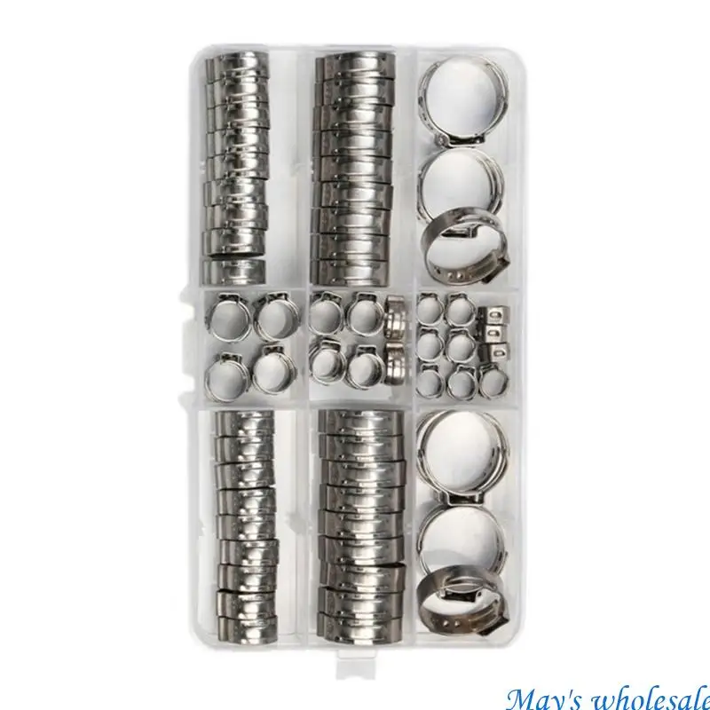 

80 шт. хомут для шланга с одним ухом, инструмент для обжима из нержавеющей стали, 448A