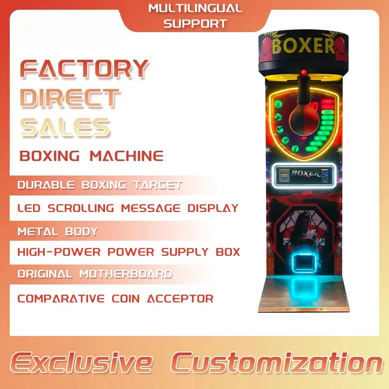 2025 New Upgrade Boxing Trainer Arcade Game Machine Electronic Counting Punching Target LED Light Realistic Plastic Iron English - view 2