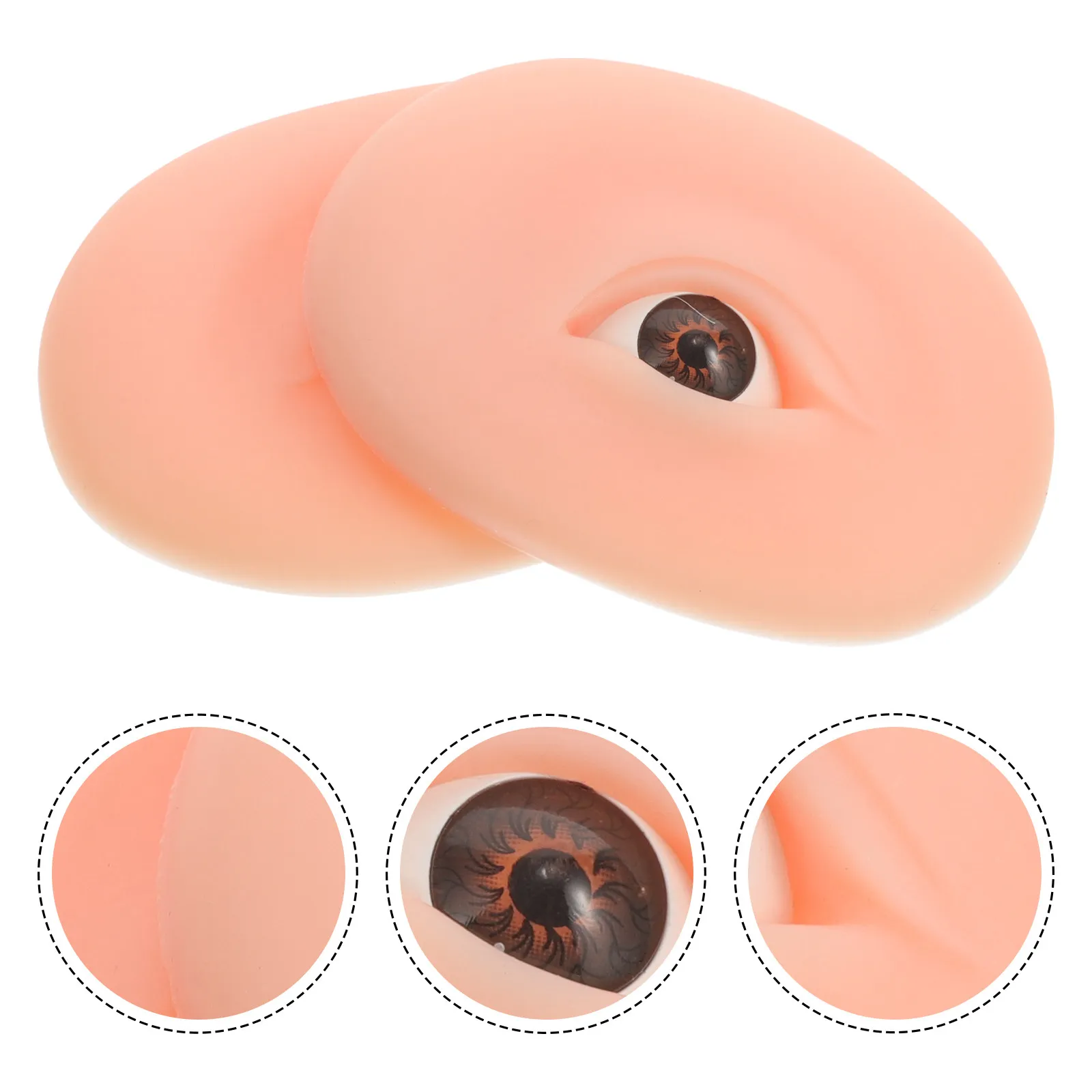 

Пара силиконовых модулей для тренировки макияжа 5D: реалистичная текстура, многоразовые, для отработки теней и бровей