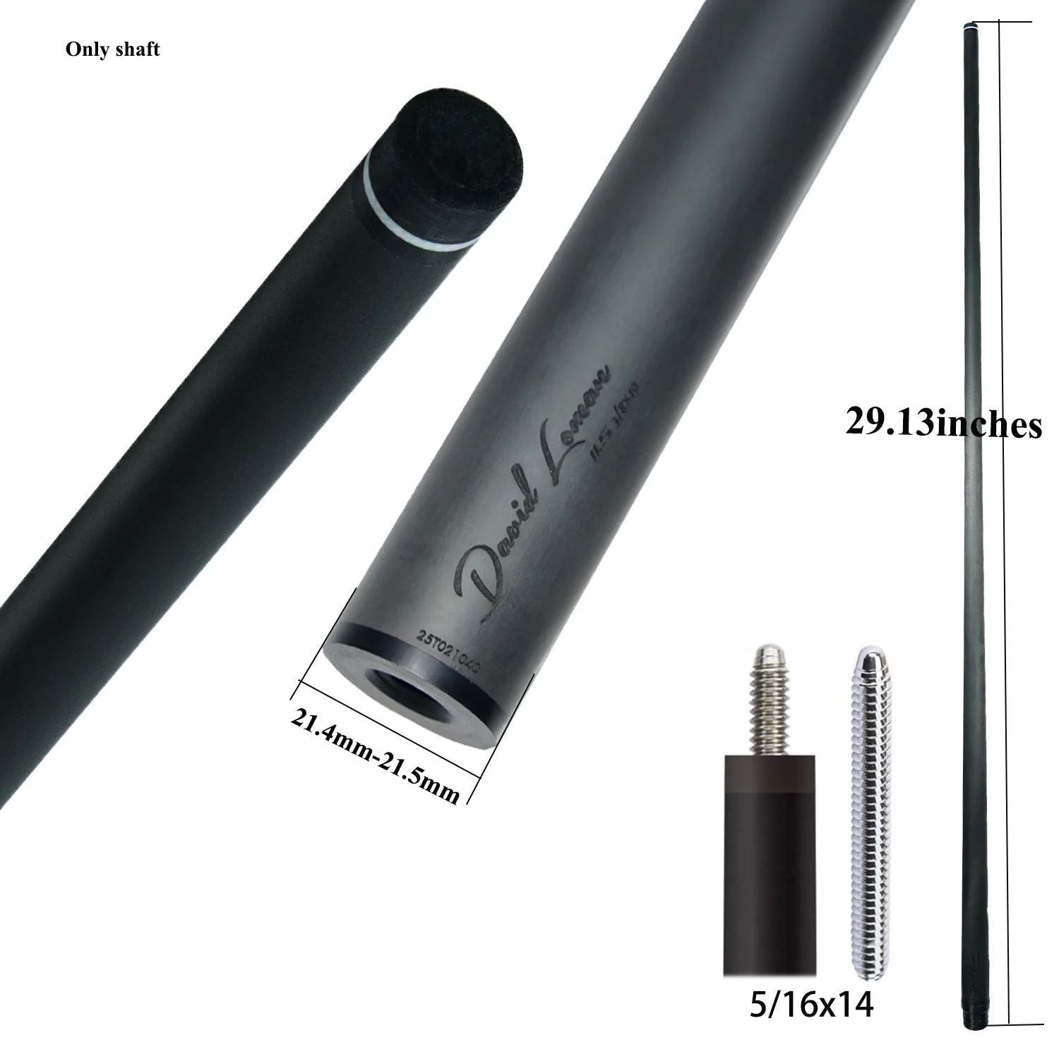 David Loman Play/Hit cue Shaft Carbon Fiber Pool Cue Stick Shaft