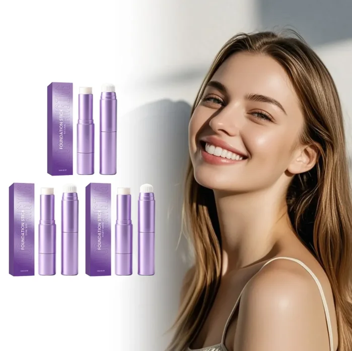 Brighten Complexion Even Translucent Base Makeup 2-in-1 Color-changing Foundation Stick Dark Natural Color Lasting Foundation