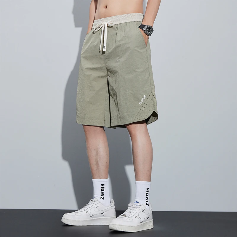 Summer Men American Oversized Breathable Shorts Letter Print Shorts High Street Couple Five-point Shorts Basketball Short Pants