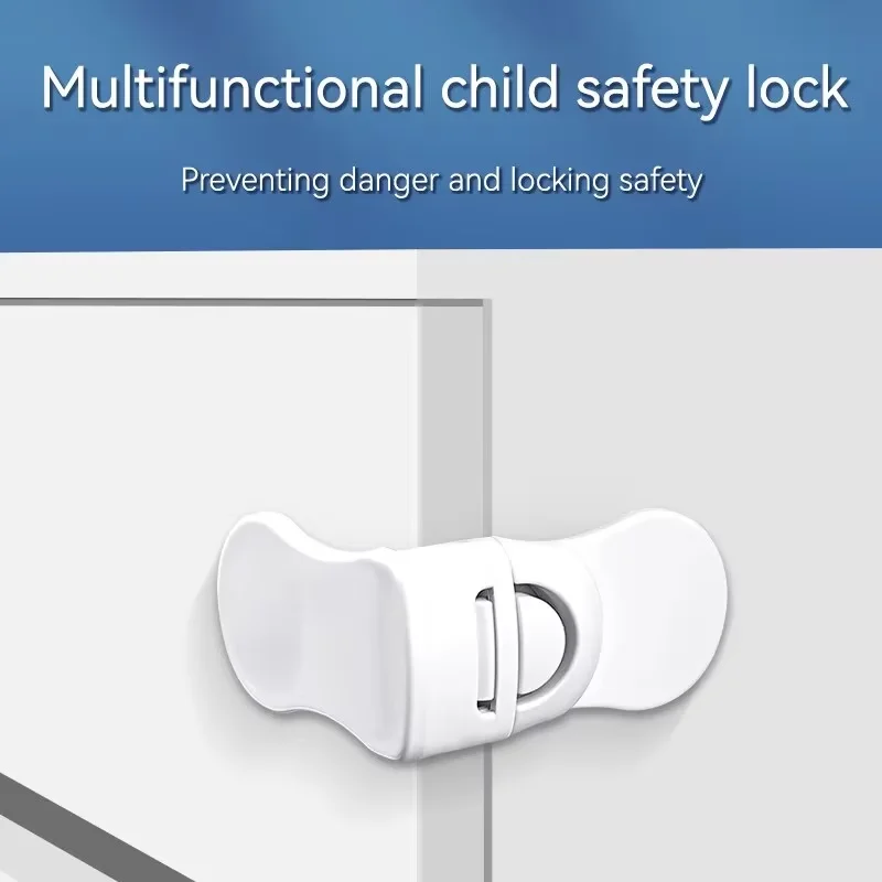 Baby Safety Drawer Lock Kids Anti-Pinching Hand Cabinet Drawer Locks Home Multi-Function Security Protection Plastic Locker Buck