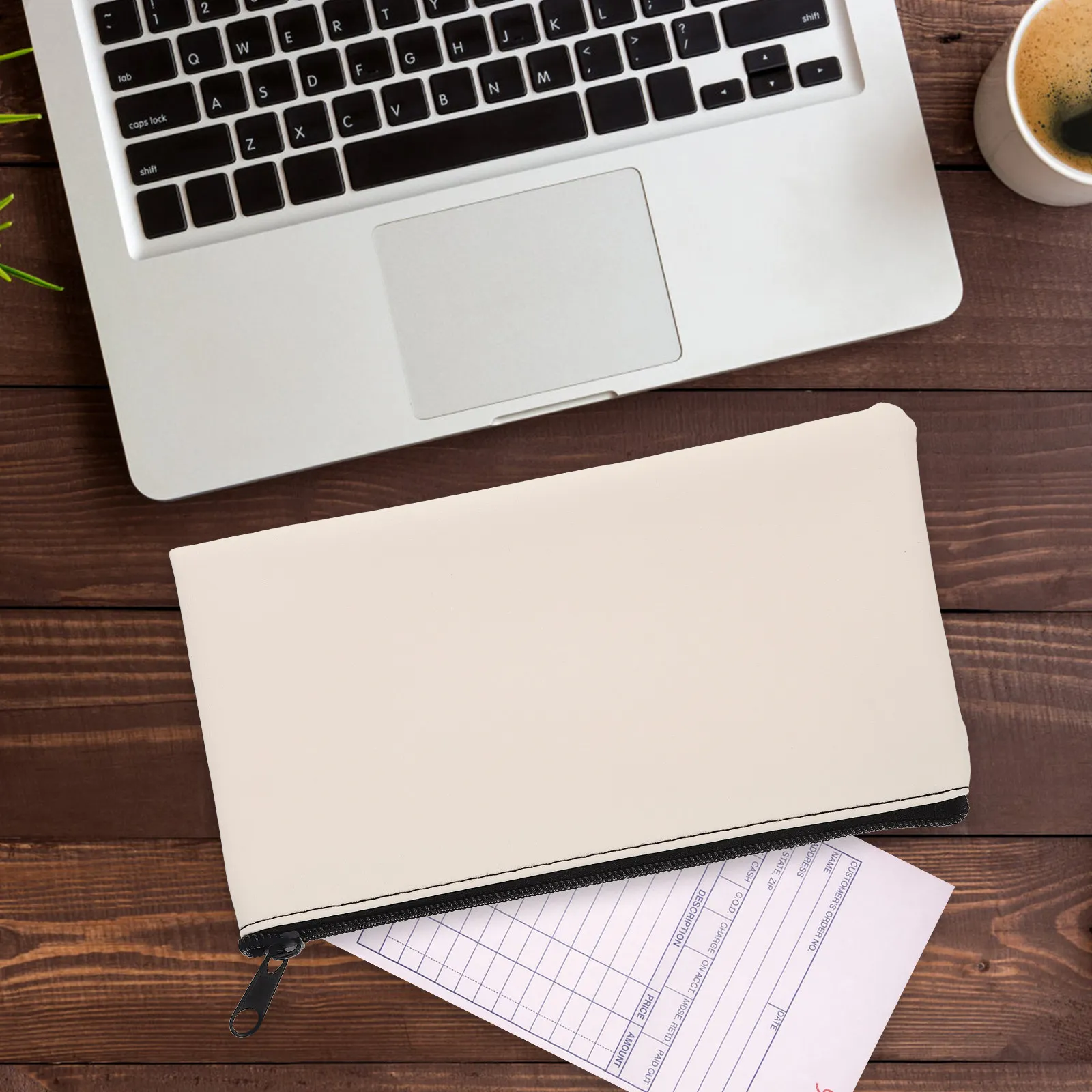 

2Pcs Small Money Bag PU Cash Pouch Zipper Organizer Bill Holder Receipt File Bag for Daily Use Money Pouches for Cash