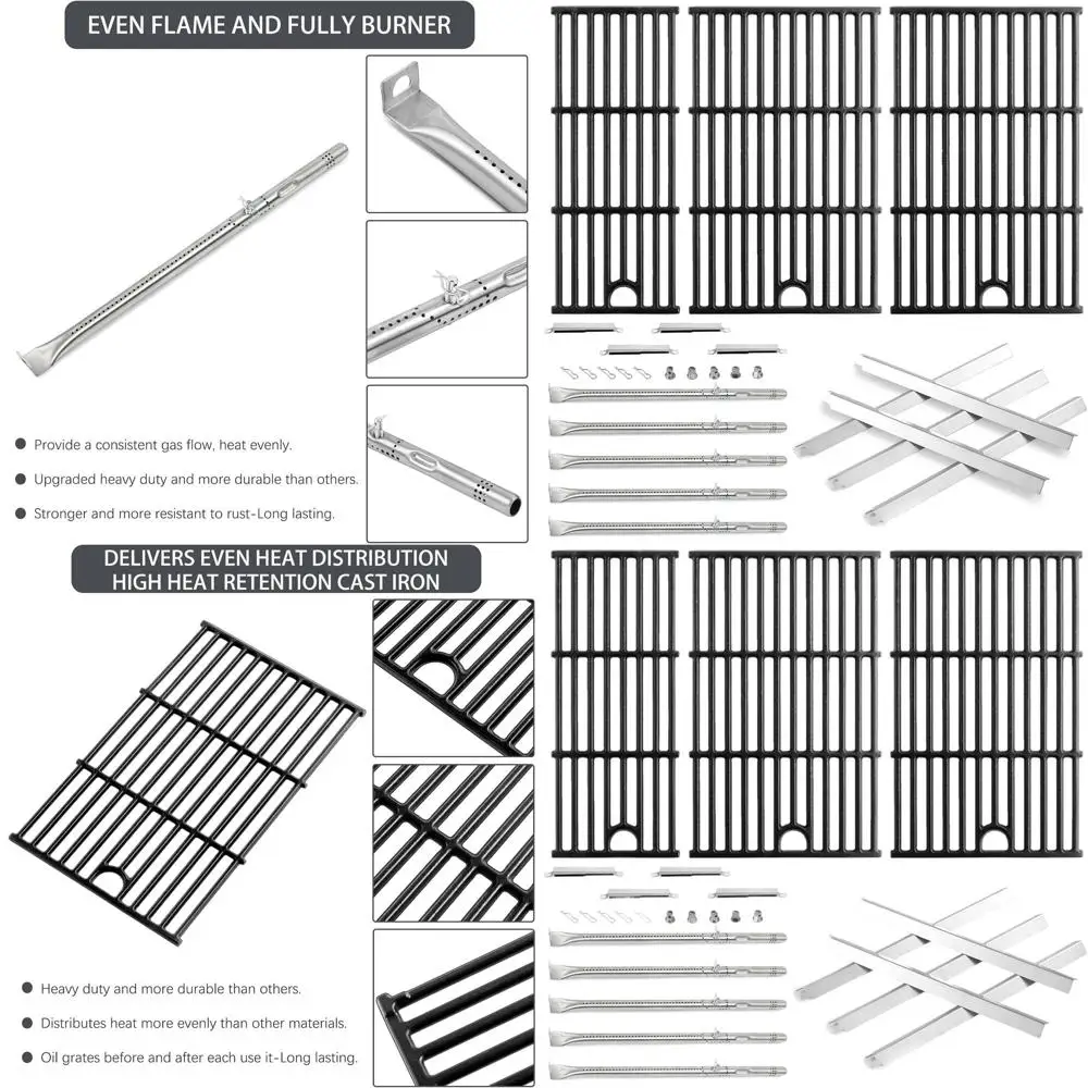 

Char-Broil 5-Burner Grill Replacement Parts: Heat Tent and Grates G426-0005-W1, G426-0004-W1