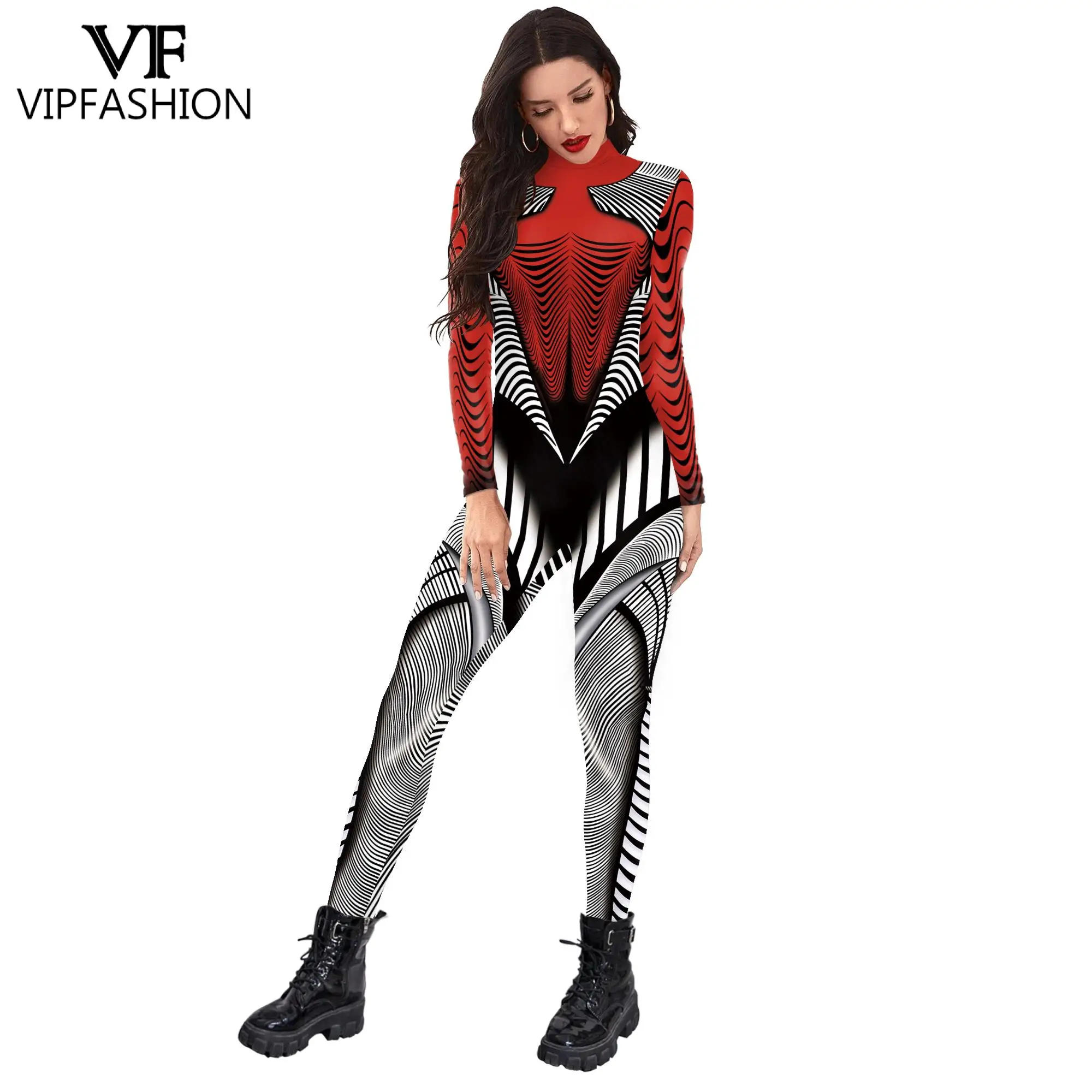 VIP FASHION 3D Print Superhero Cosplay Bodysuit Suit Carnival Costume Zentai Jumpsuits Halloween Costume For Women