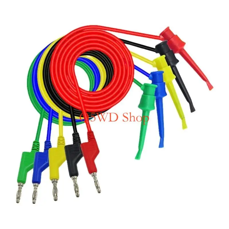 Q5WD 5pcs 4mm Copper Banana Plugs Test Cords Banana Plugs Test Leads Coloful for Fast Transmission & Easy Connection