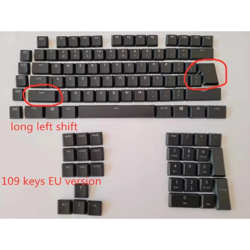 1 Full Set Original Translucent Key Caps For Logitech Keyboard G913 G915 G813 G815 2nd Generation Backlit Keycaps EU Version