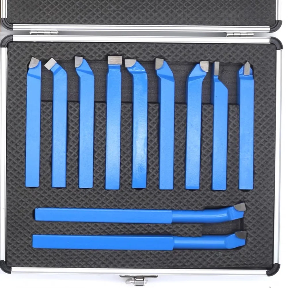 Torno de Metal Ferramenta de Torneamento Torno Haste de Solda de Carboneto Industrial Cnc Soldado Derrubado Cortador Ferramenta Bit Kit Corte 11 Peças