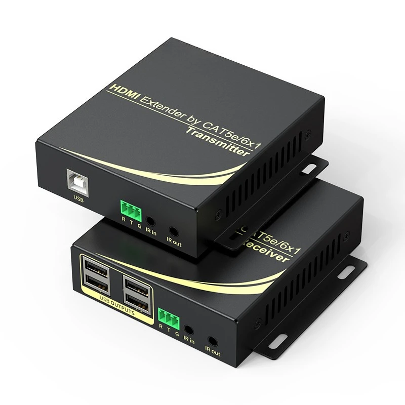 Extensor HDB cabo de rede única 100m HDMI 2.0 + USB 2.0