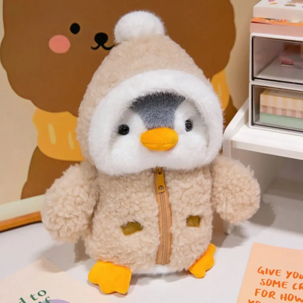 Indossare vestiti Cappelli Pinguino con cappello Peluche Pinguino Morbido Bambino Confortante Sonno Bambola Cartoon Anime Divertente