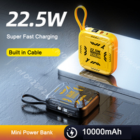 Brand 22.5W 10000mah Fast Charging Power Bank Cables Portable Mini Powerbank External Battery Charger for iPhone Xiaomi Samsung