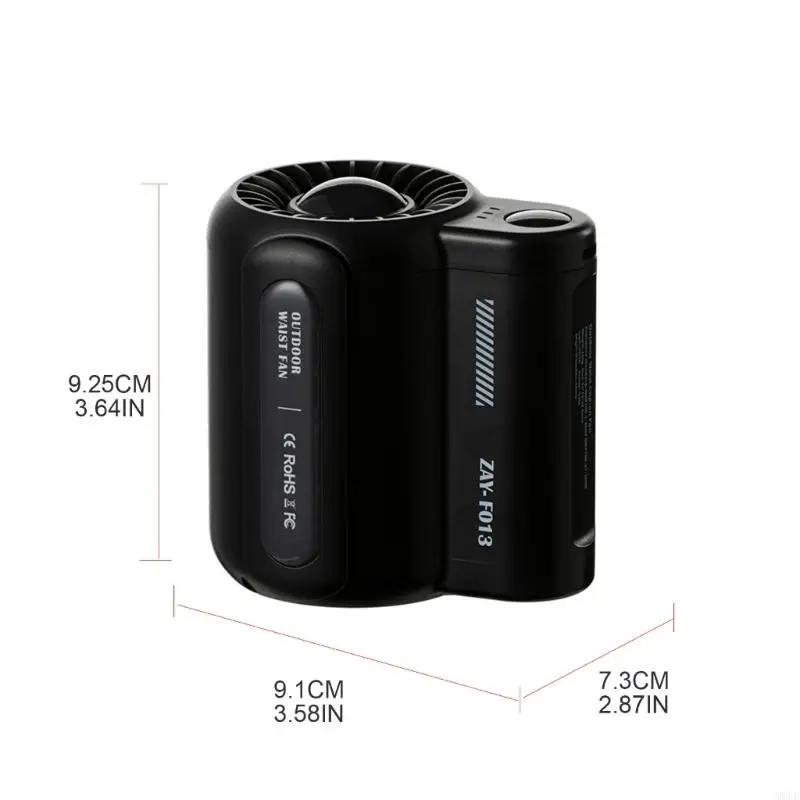 Molf Strong Strong Airflow-Portable Clip Fan 4500mAh มือฟรีพัดลมพัดลมแฟนสร้อยคอสำหรับฟาร์มเสื้อเชิ้ตเสื้อผ้า