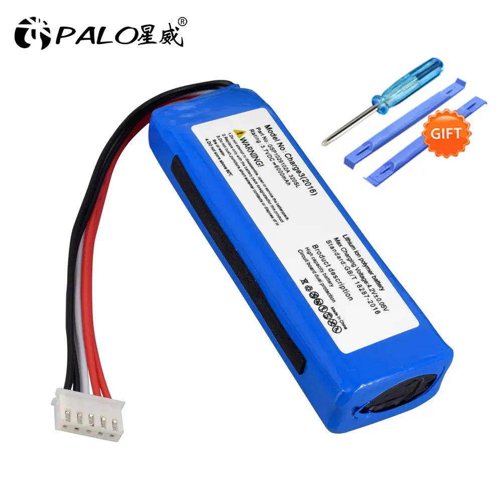 

JBL Charge 3 Battery 3.7V 6000mAh/22.2Wh Battery for JBL charge 3 2016 Version GSP1029102A battery