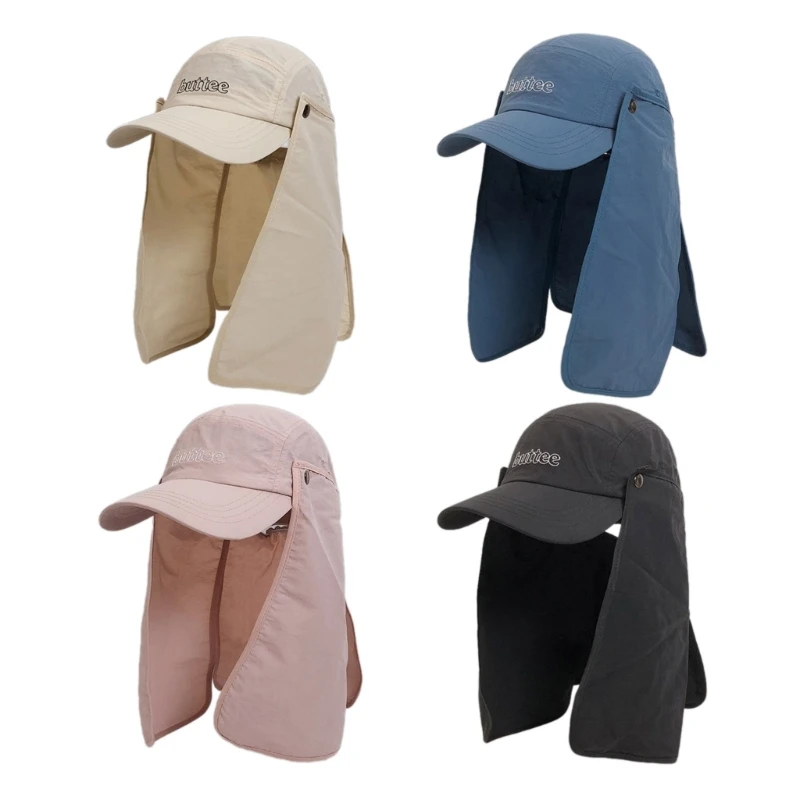 

S1Y1 Summer Adjustable Baseball Hat Neck Flap Sports Hat Sunshades Unisex Hat