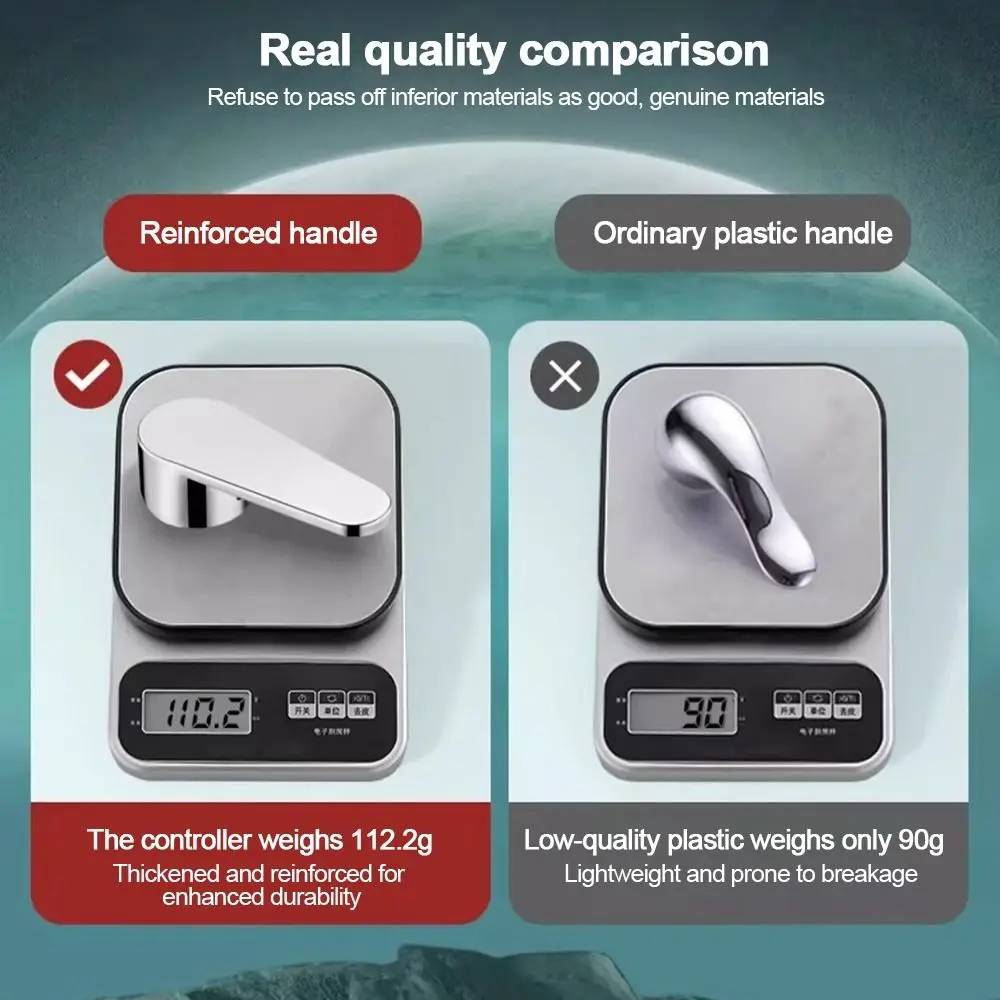 

New Universal Faucet Handle Thicken Silver Dish Basin Handle Faucet Switch Handle