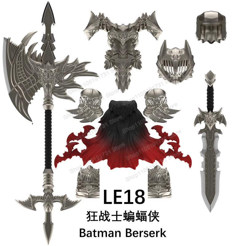 Nouveau LE18 Berserker armure axe fléchette modèle blocs accessoires assembler figurines d'action compatibles Puzzle jouets blocs de construction cadeaux