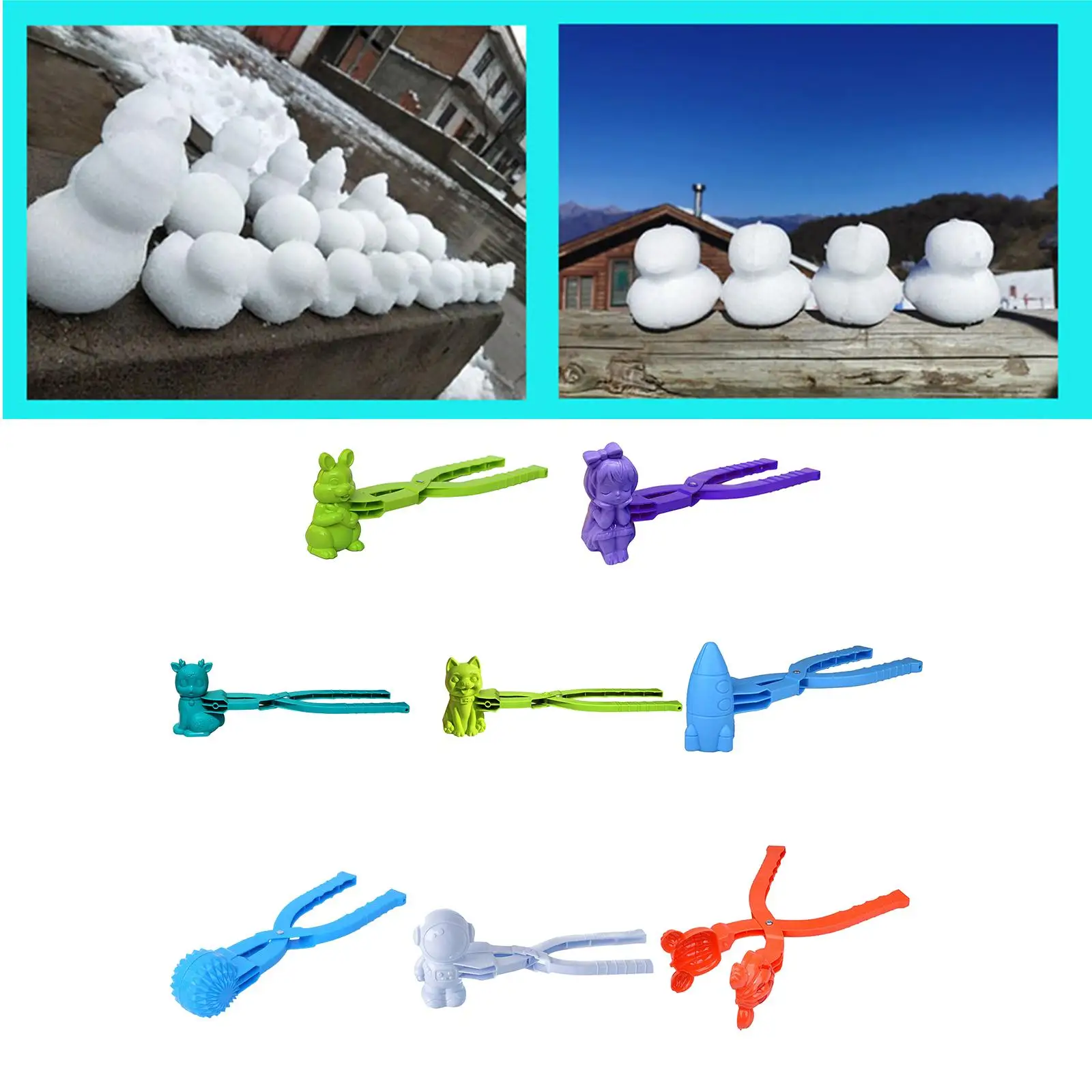 

Snowball Maker Toys Snowball Fight Makers Tools Clip Lightweight Multipurpose Snow Toys for Outdoor Activities