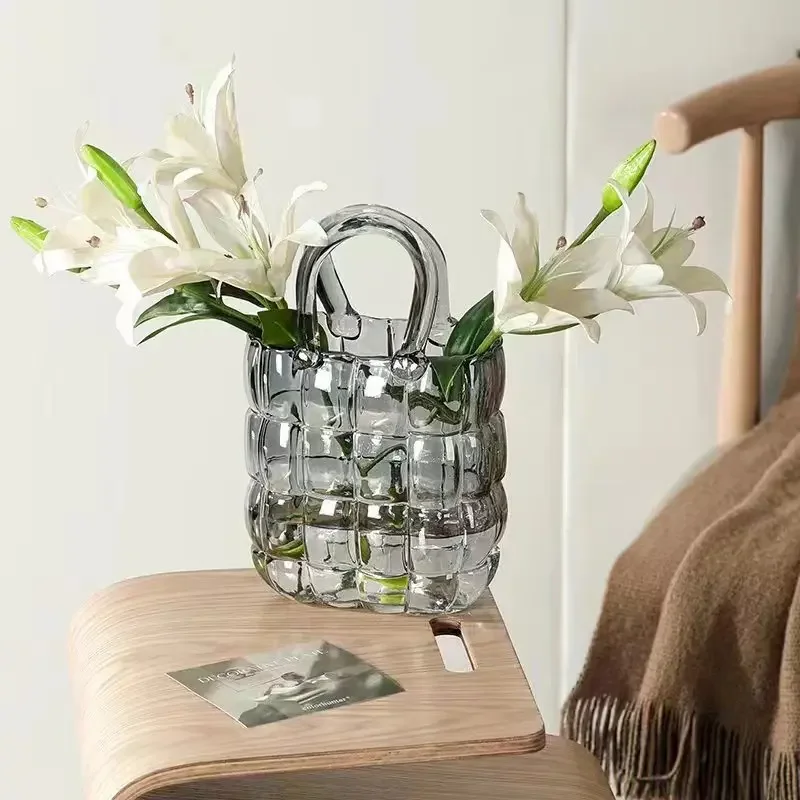 Imagem -05 - Limpar Boca Larga Vaso de Vidro Bolsa Bolsa Bolsa Vaso de Flores Planta Aquática Aquário Jardim Escritório Casamento Casa Decoração da Mesa