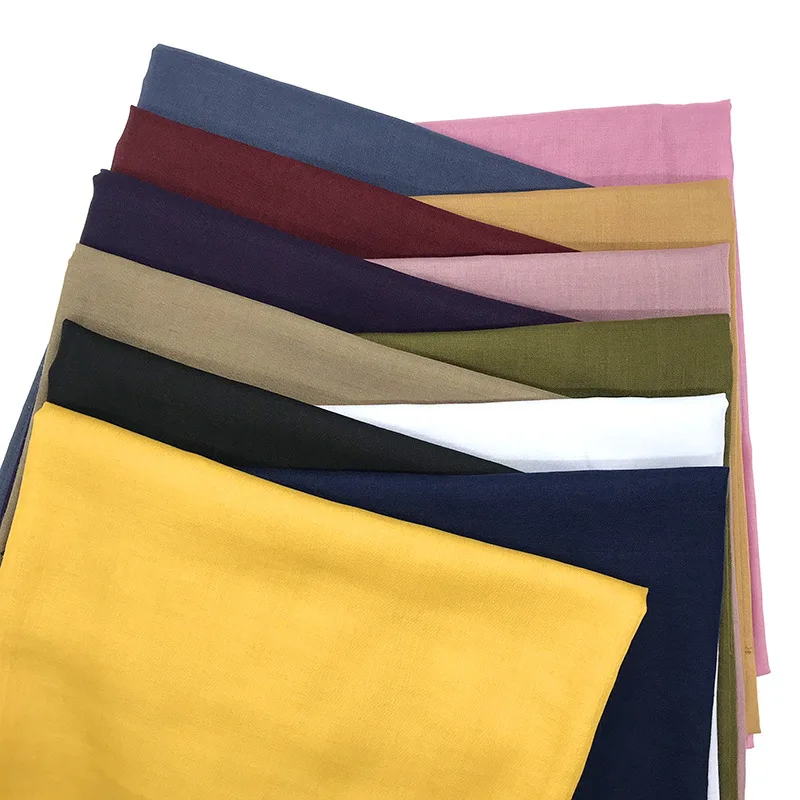 High Quality Encryption Voile Headcloth Malaysia Basic Pure Color Cotton Square Scarf One Piece Dropshipping