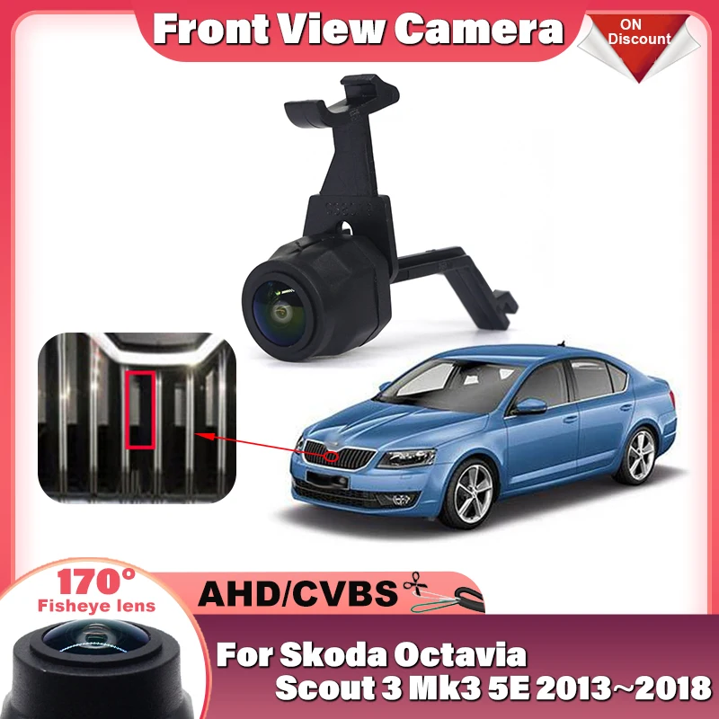 

HD Car Front View LOGO Parking Camera AHD 1080P Night Vision For Skoda Octavia Scout 3 Mk3 5E 2013 2014 2015 2016 -2018