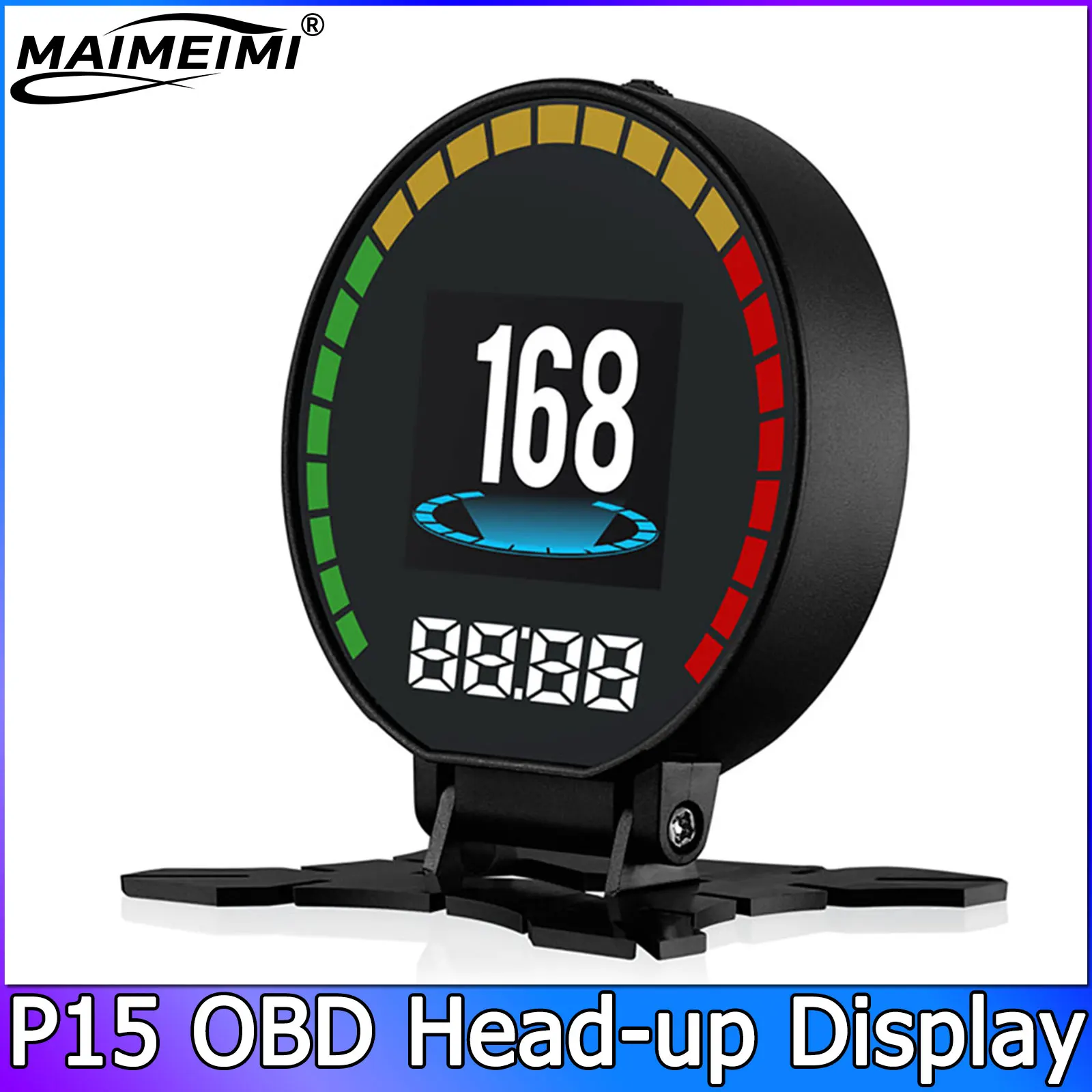 

P15 OBD2 HUD Спидометр Проекционный дисплей Умный цифровой измеритель скорости Напряжение температуры масла и воды PRM Автомобильный датчик Plug and Play