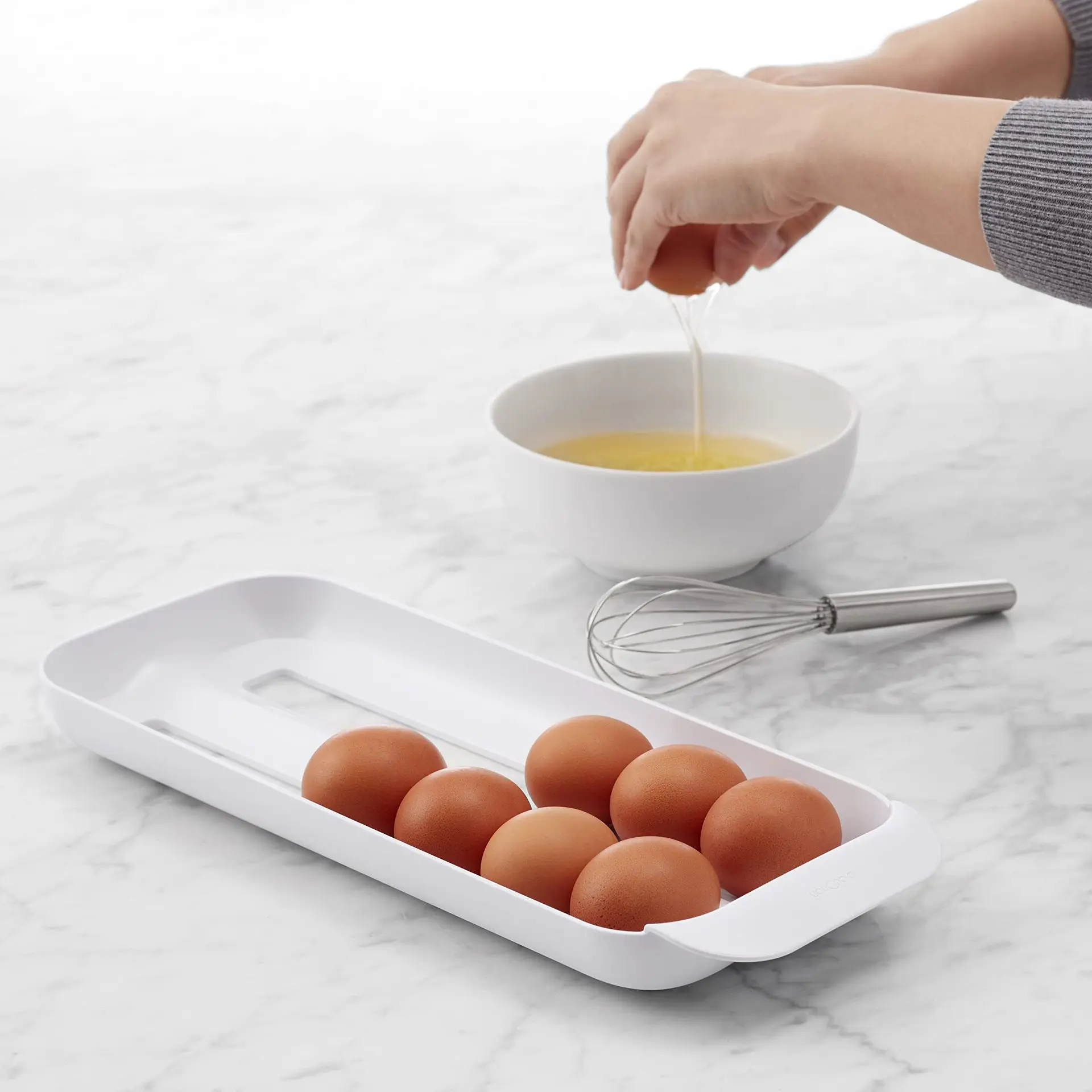 Automatic Egg Rolling Rack Storage Box Egg Dispenser Circular Object Storage Box, Refrigerator Food Organizer Kitchen Tools