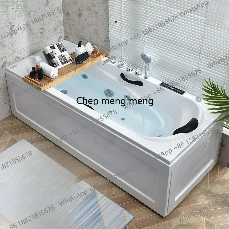 F185 شقة صغيرة الكبار تصفح تدليك درجة حرارة ثابتة التدفئة حوض استحمام أكريليك سميك ذكي