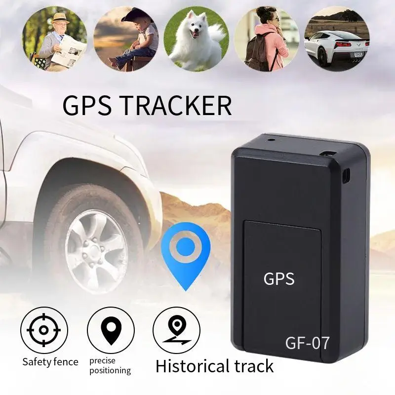 

GF-07 Magnetic Car Tracker GPS Positioner Real Time Tracking Magnet Adsorption Mini Locator SIM Inserts Message Pets Anti-lost