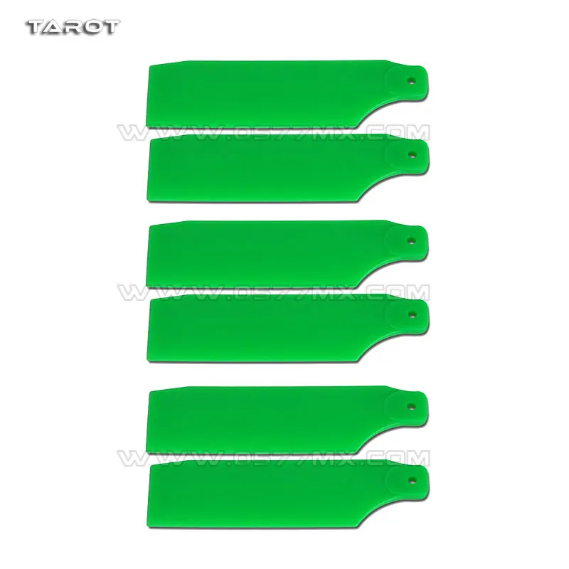 Tarot Helicopter Parts 6pcs 450Tail Blade propeller 65MM Green /Orange /Yellow / Red /Black TL45035