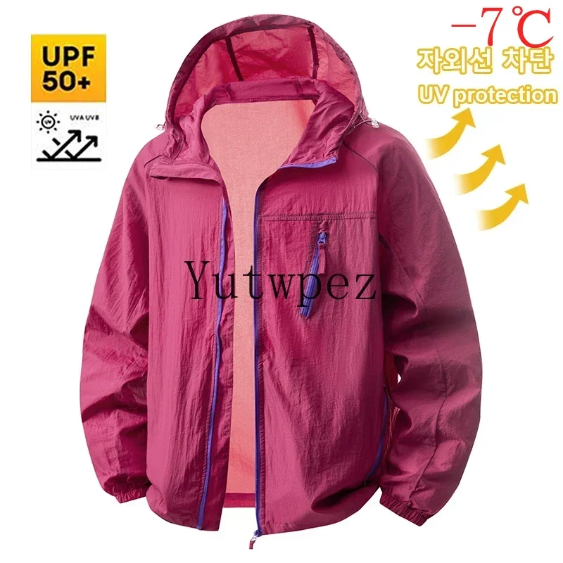 UPF50+ Sun Protection Jacket Men Women Quick Dry UV Blocking Hoodie Summer Outdoor Cycling Windbreaker Activewear Men Clothing