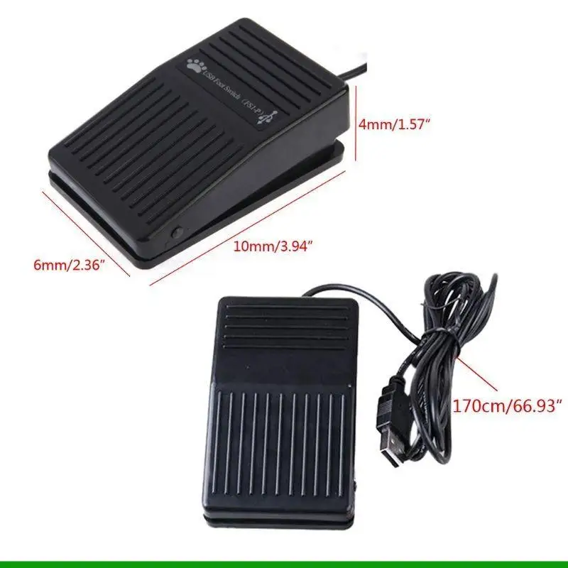 U55C USB Foot Switch Keypress Simulator Single Pedal Control Shortcut for Key