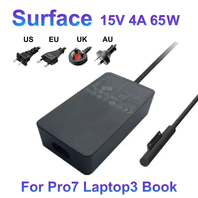 15V 4A 65W For Microsoft Surface Pro7 ProX Laptop3 Book Power Adapter 1706 1866 1867 Charger 5V1A