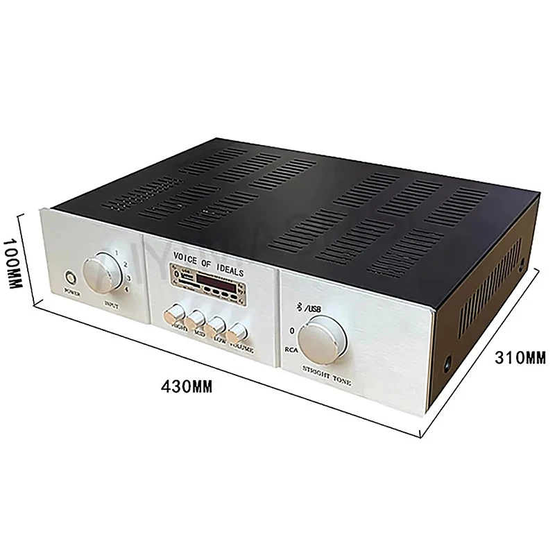 AIYIMA SMSL 2.0 Stereo 400W HIFI Amplifier USB Remote Control Bluetooth 5.0 Merged Amplifier Audio