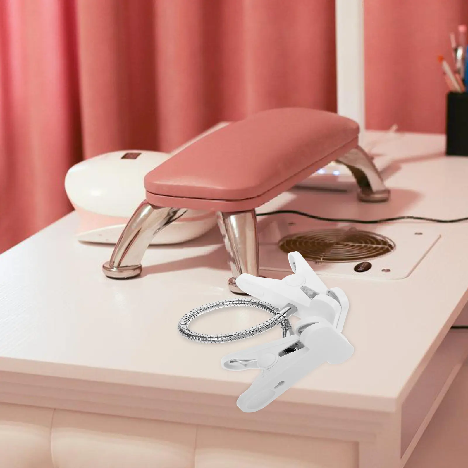 

Nail Practice Hand Double-Headed Clip Fixed Clamp Desktop Nail Art Practice Tool Manicure Training Holder Manicure Supplies,