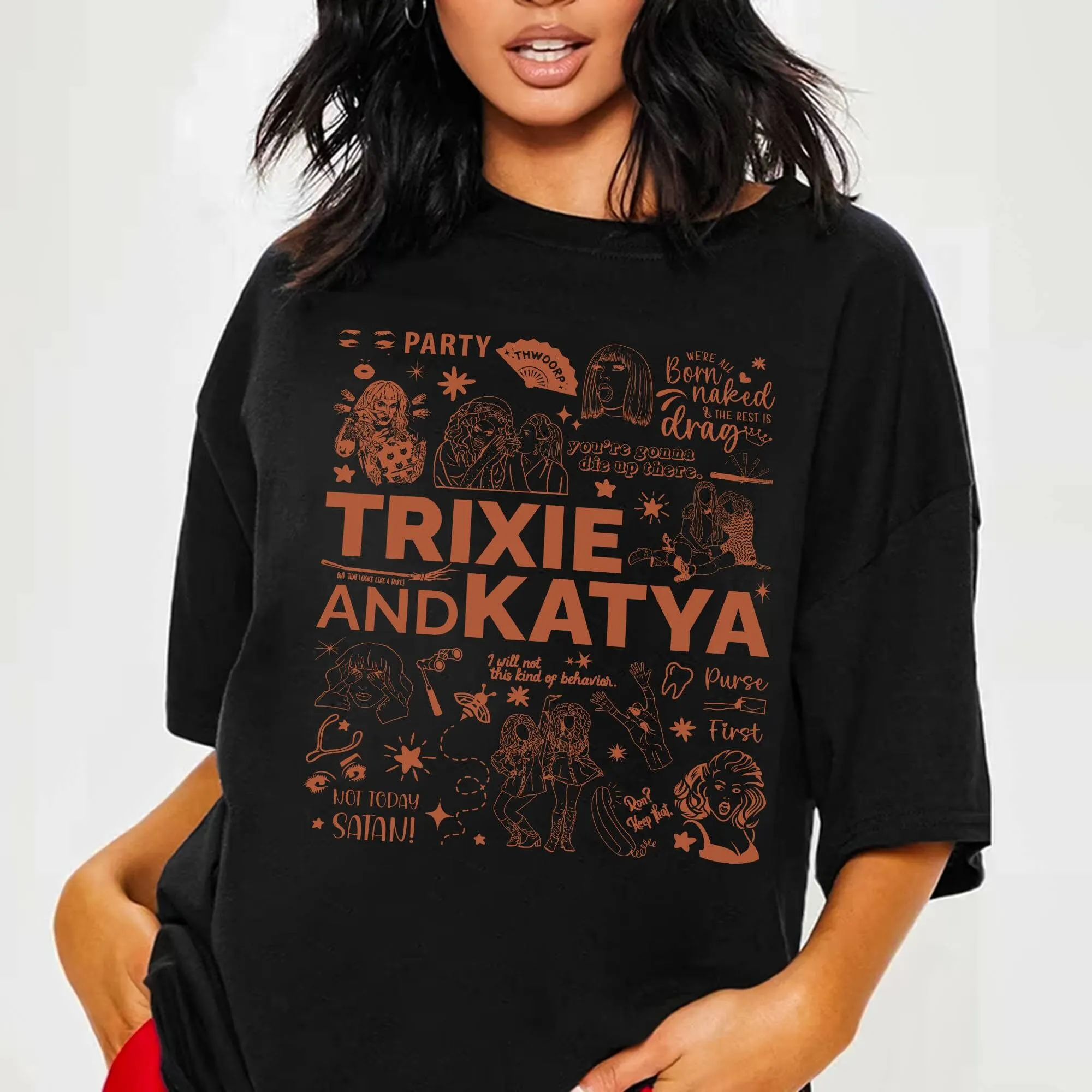 Футболка Trixie Katya Doodle Style Vintage и Замолодчикова Mattel