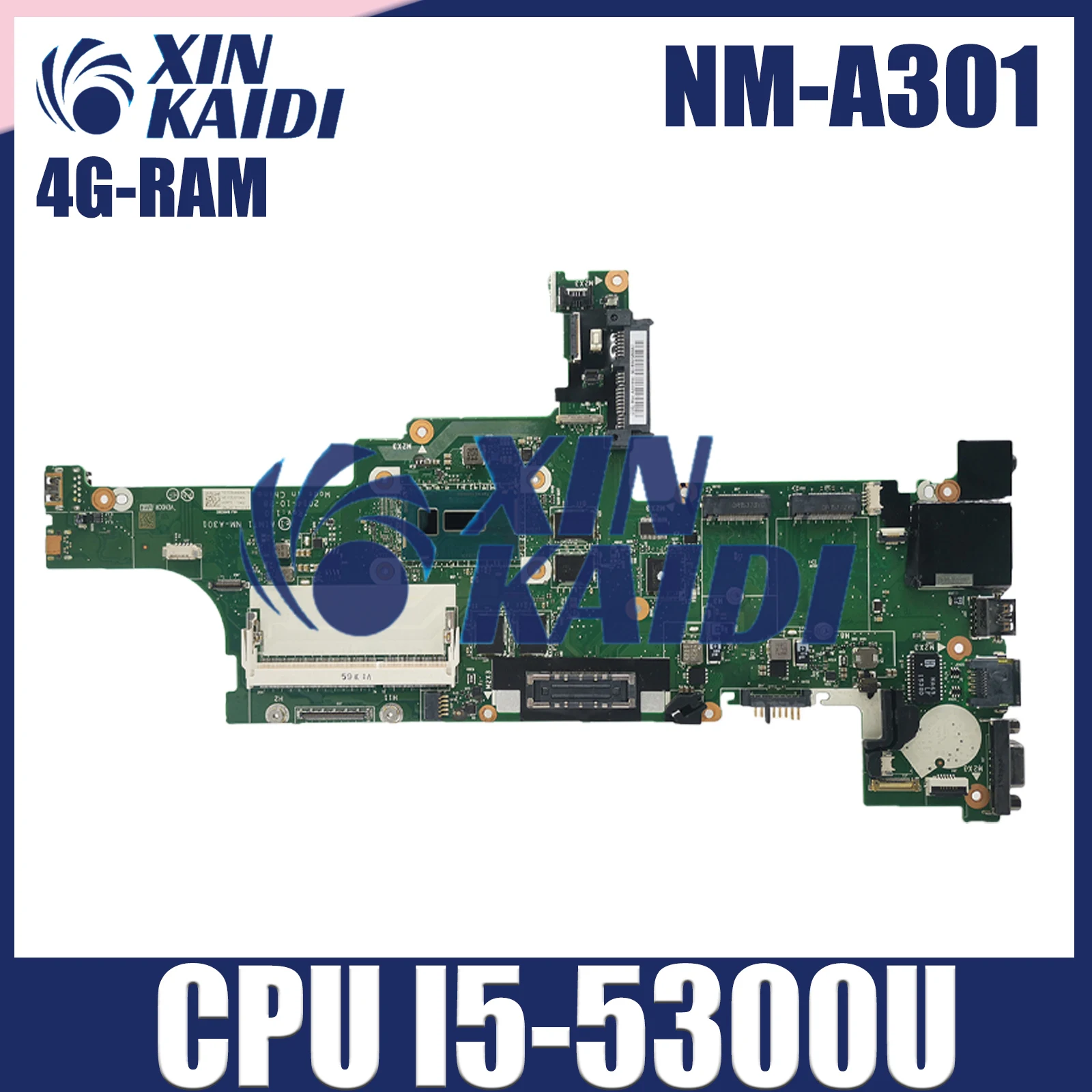 00HT748 Notebook Mainboard For Lenovo Thinkpad T450S Laptop Motherboard NM-A301 With I5-5300U 4G RAM DDR3