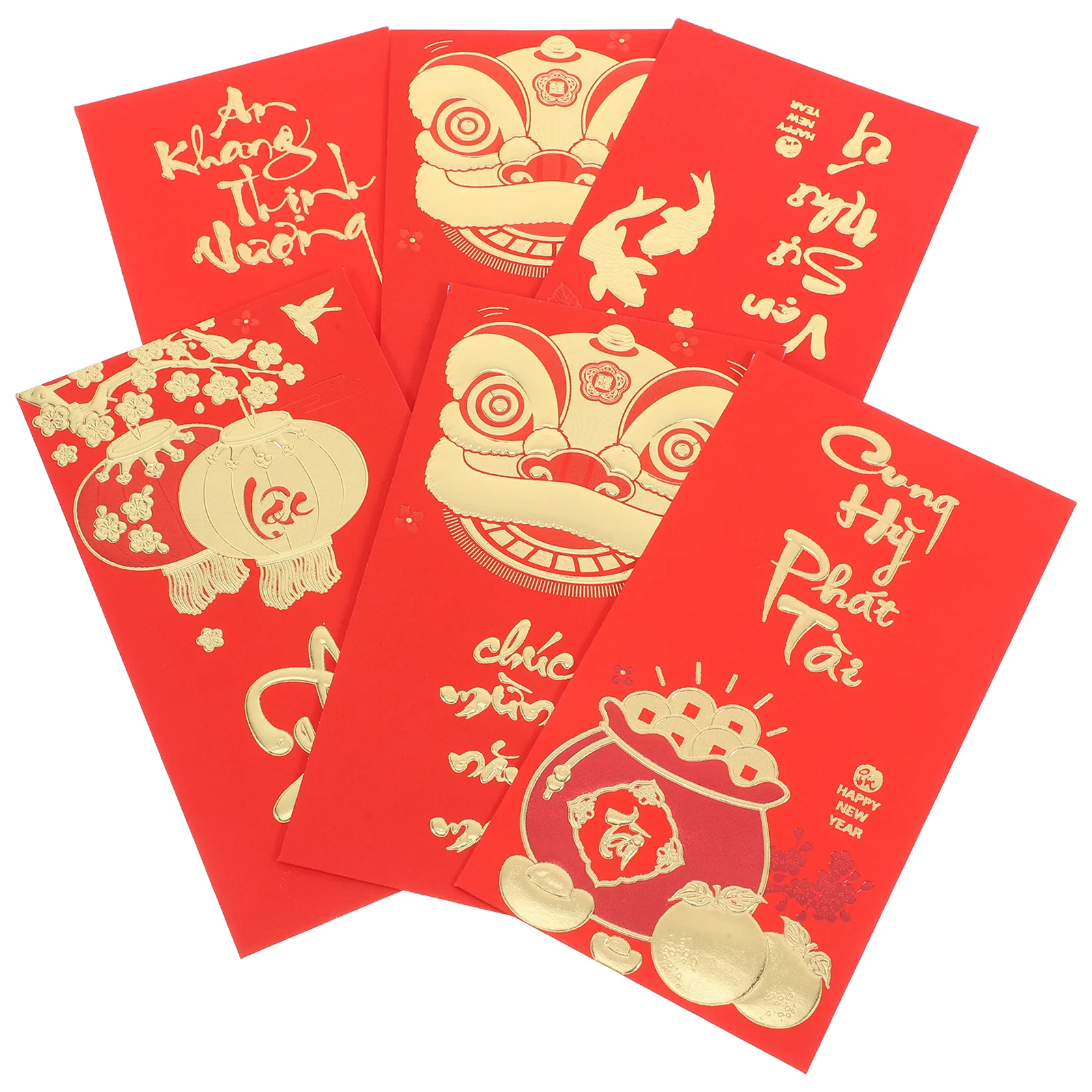 

36Pcs Opening Luck Red Envelopes Thick Paper 2025 Snake Year Spring Festival Money Pouches Traditional Red Packets